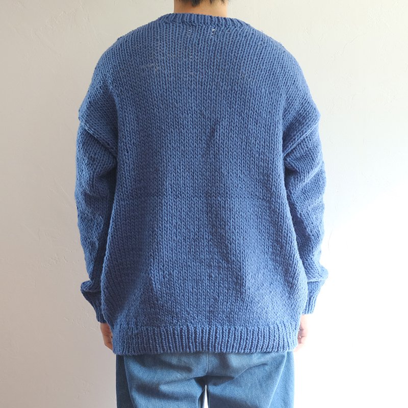 SALE 30%OFF】【bukht ブフト】PERUVIAN HAND KNIT SWEATER BLUE - in