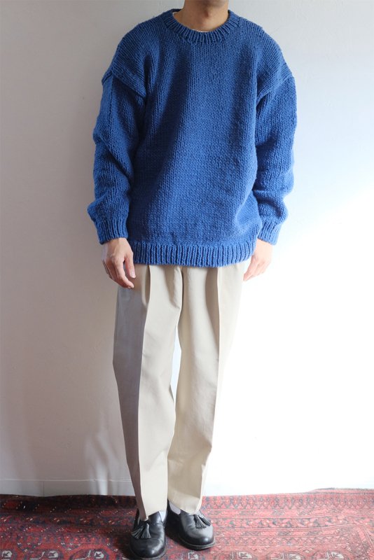 SALE 30%OFF】【bukht ブフト】PERUVIAN HAND KNIT SWEATER BLUE - in