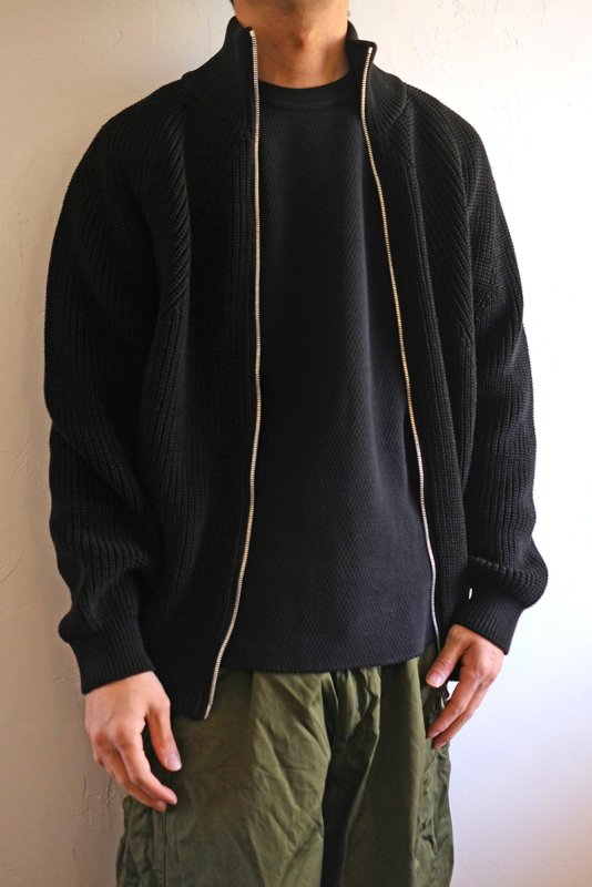BATONER バトナー】SIGNATURE DRIVERS KNIT BLACK - in-and-out(イン 