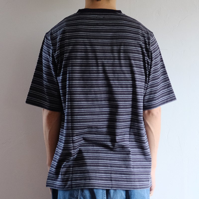 BATONER バトナー】HIGH GAUGE BORDER T-SHIRT NAVY - in-and-out(イン 