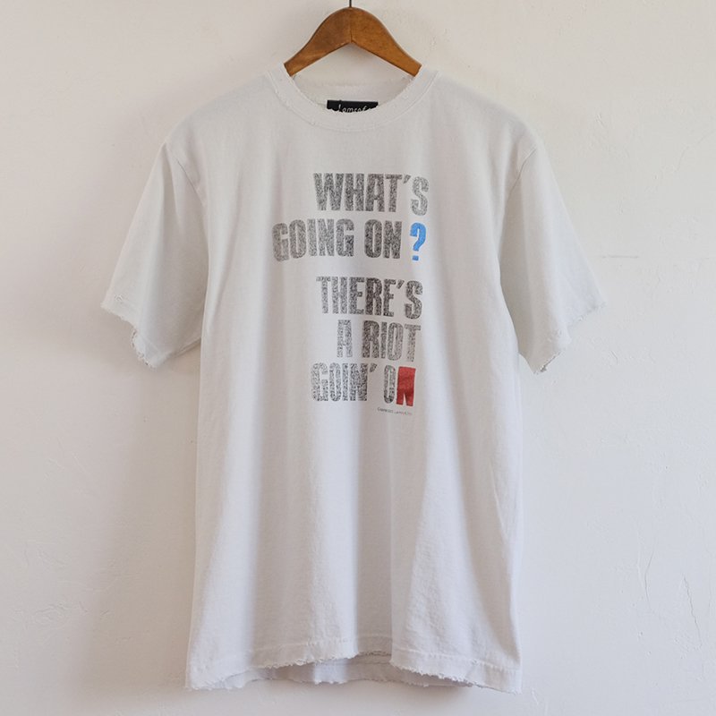 20%OFFۡLamrof ա Black answer song Tee WHITE	
