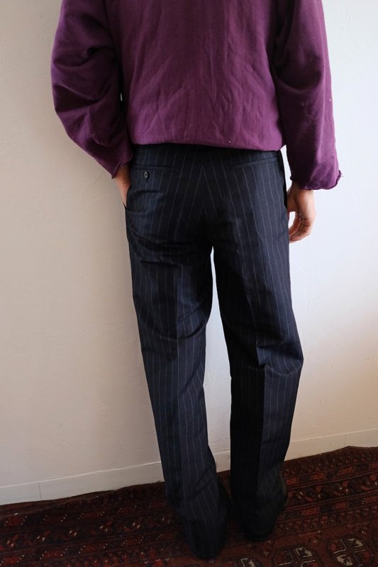 MAATEE&SONS マーティーアンドサンズ】TROUSER 2 NAVY STRIPE - in-and-out(インアンドアウト)