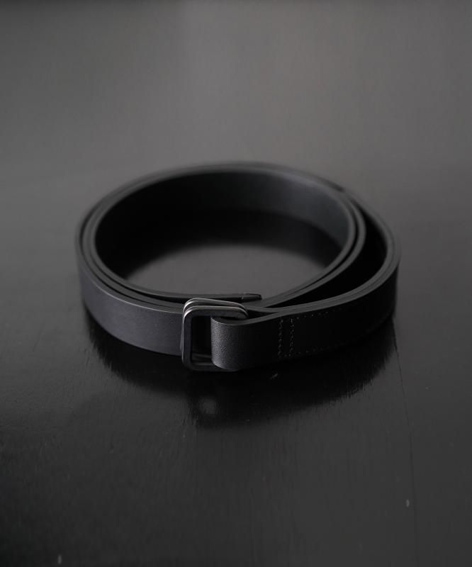 sssteinLEATHER BELTRECTANGLE BUCKLES BLACK