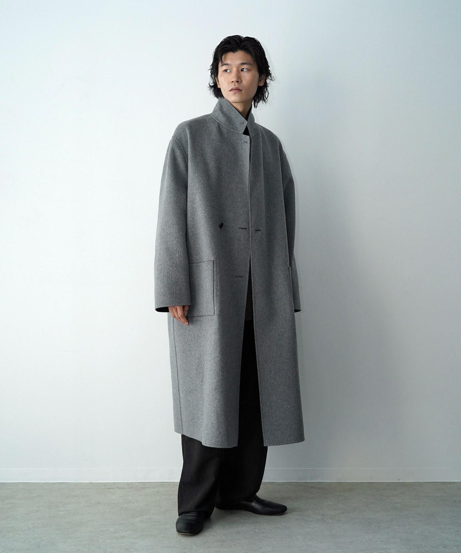 ssstein】WOOL/CASHMERE REVERSIBLE NOTCH LAPEL COAT GREY KHAKI