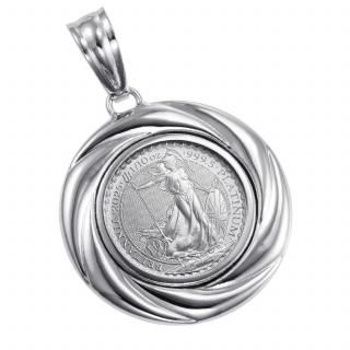 Pt999 ��ץ���� ������ �ڥ����� �֥꥿�˥� ���ꥶ�٥� 1/10oz ���С����饹 �ǥ�����ե졼�� No.14