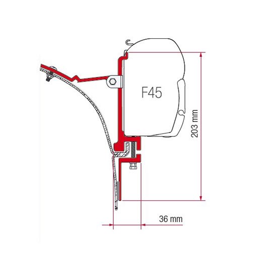 FIAMMAサイドオーニング取付ブラケット KIT VAN - 株式会社ＫＭＴ