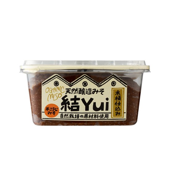 木桶仕込み味噌 結Yui 米こうじ 450gカップ入り - 足立醸造 公式オンラインストア 木桶仕込みの国産有機 醤油・味噌を播州からお届け