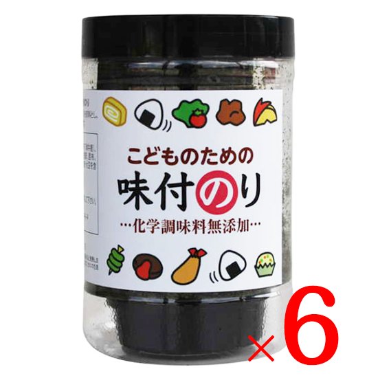 こどものための味付けのり 8切40枚×6個セット - 足立醸造 公式オンラインストア 木桶仕込みの国産有機 醤油・味噌を播州からお届け