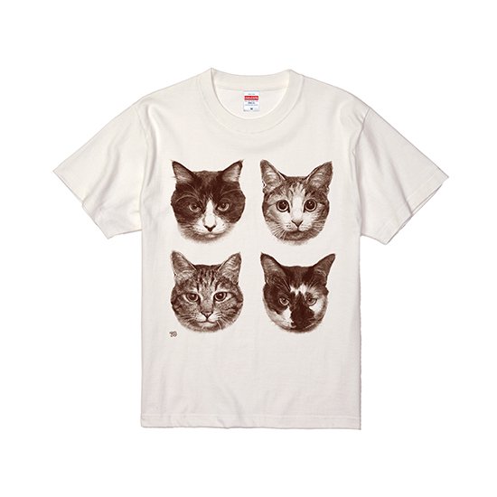 ななはちオリジナルTシャツ 〈猫街ろまん〉 - 78 猫の部