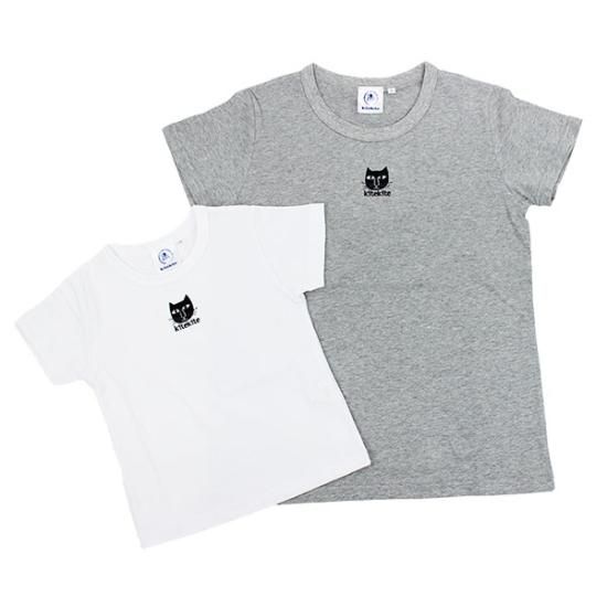 ワンポイント刺繍Tシャツ ネコ柄 - kitekite