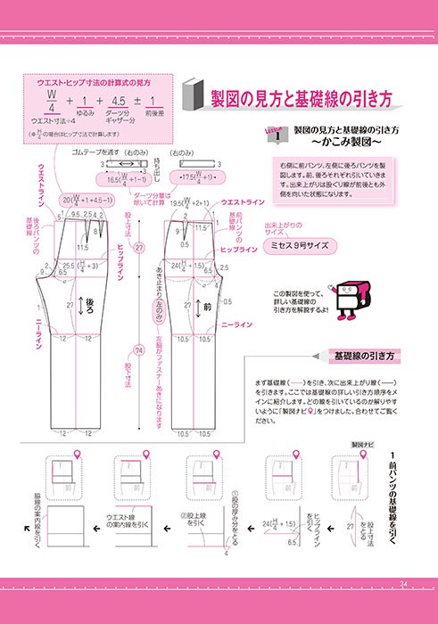 型紙（パターン）販売 【型紙】製図はじめてさんのためのスタート３点