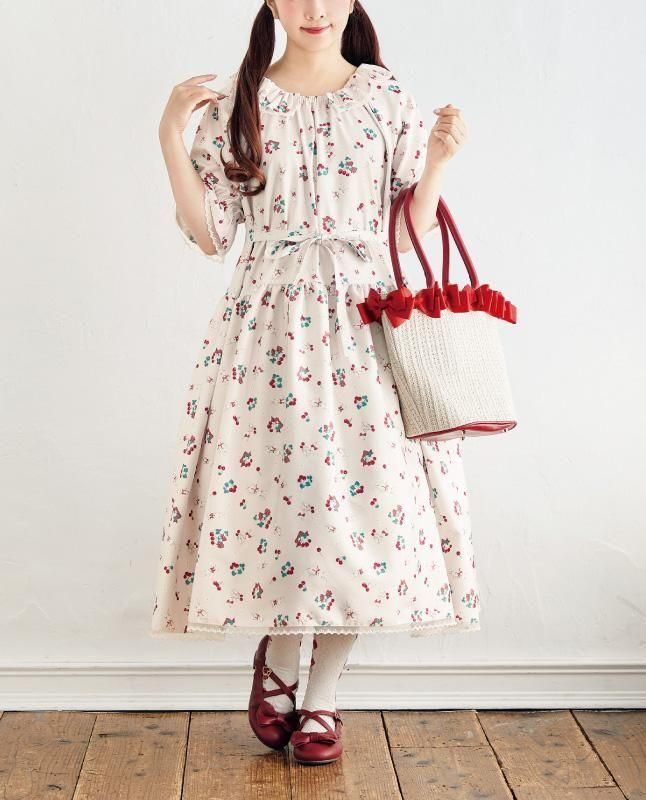 美品 eimy istoire ギャザースリーブボンディングAラインワンピース ギャザースリーブボンディングAラインワンピース（ワンピース