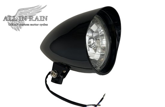 ALL IN RAIN オールインレイン ハーレー・バイク 汎用 ビレットヘッドライト チョッパースタイル22ｃｍ - RYUKIGAN ✷  オンラインSHOP