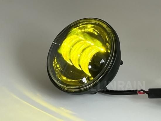 ALLINRAIN 4.5インチ 4-1/2 LED 補助ライト ブラック:イエロー光30W 