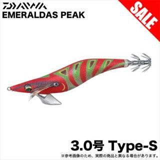 (5)【目玉商品】ダイワ エメラルダス ピーク TypeS 3.0号 (赤−ホットシュリンプ) エギ/餌木/タイプS