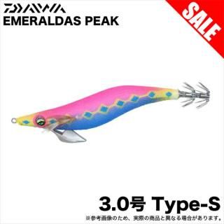 (5)【目玉商品】ダイワ エメラルダス ピーク TypeS 3.0号 (夜光−ブルピンワープジャック) エギ/餌木/タイプS