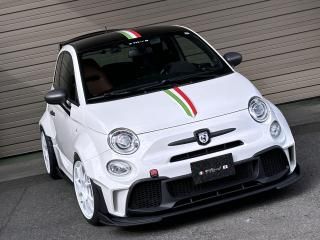 FIAT500 595 695アングリー アイブロー マットブラックABSプラ