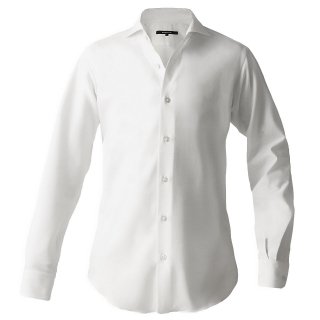 overture_Knit dress shirts_787_classic type_Pure whiteの商品画像
