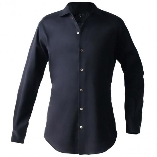 オーバーチュア_787_ニットドレスシャツ_クラシックタイプ DK NAVY