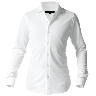 Knit dress shirts_002_active type_Pure whiteの商品画像