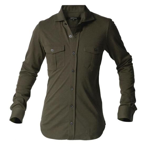 コンコルド_001_ニットパイロットシャツ OLIVE