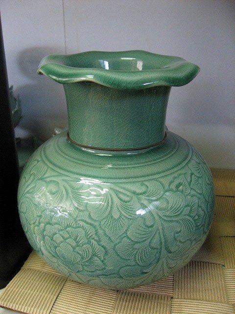 韓国青磁の壺3   常滑焼 陶器 陶磁器 販売・通販 豊和製陶