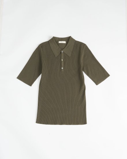 Rib knit polo/Ivy green