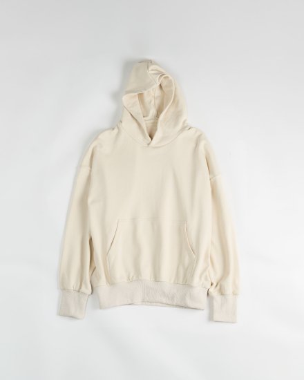 Point logo over hoodie/Ivory