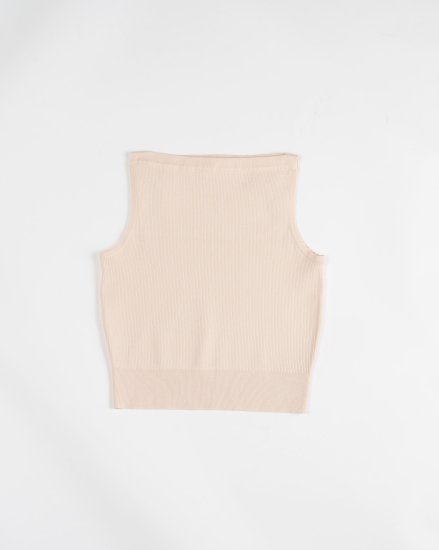 Boat neck knit tank/Powder pink