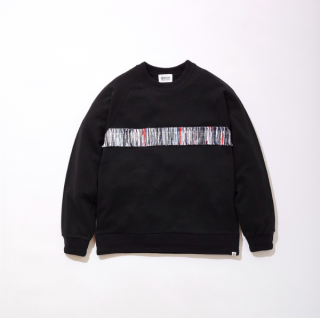 KUONSakiori Striped Sweatshirt (BLACK)