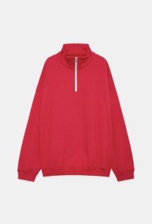 <img class='new_mark_img1' src='https://img.shop-pro.jp/img/new/icons5.gif' style='border:none;display:inline;margin:0px;padding:0px;width:auto;' />【MARKAWARE】QUATER ZIP PULL OVER -ORGANIC COTTON HEAVY FLEECE- (RED)