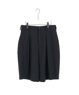 VUwide short pants -washable wool-  (BLACK)