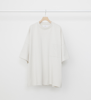 markaPOCKET TEE -20//1 RECYCLE SUVIN ORGANIAC COTTON KNIT- (
OFF WHITE)