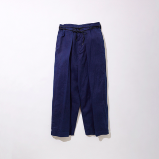 KUONNatural Dyed Cotton Twill Hakama Trousers (DARK INDIGO)
