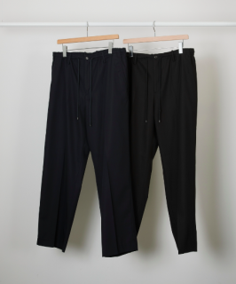 MARKAWARECOMFORT FIT EASY TROUSERS -DRY VOILE TWILL- (NAVY)