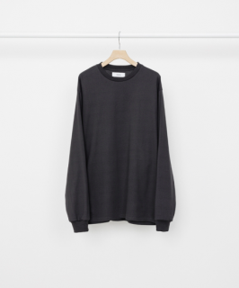 markaCREW NECK TEE L/S -40/2 ORGANIC COTTON KNIT-  (CHARCOAL)