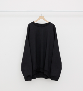 MARKAWAREHUGE SWEAT -ORGANIC COTTON HEAVY FLEECE- (BLACK)