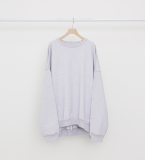 MARKAWAREHUGE SWEAT -ORGANIC COTTON HEAVY FLEECE- (ASH GRAY)