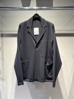 MAYKAMCOTTON/CASHMERE KNIT JACKET (BLACK) 