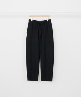 markaDOUBLE KNEE PANTS -TUMBLED WOOL SERGE- (CHAMBRAY BLACK)