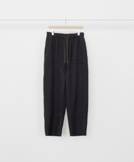 markaDOUBLE KNEE PANTS -TUMBLED WOOL SERGE- (HOUNDS TOOTH)