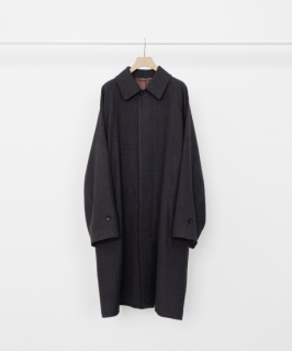 markaRAGLAN SLEEVES COAT -TUMBLED WOOL SERGE- (HOUNDS TOOTH)