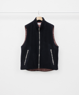 markaPUFFED VEST -SP130's WOOL NAPPING- (DARK NAVY)