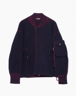 TammeA1 KNIT DECK JACKET (NAVY)