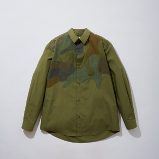 <img class='new_mark_img1' src='https://img.shop-pro.jp/img/new/icons5.gif' style='border:none;display:inline;margin:0px;padding:0px;width:auto;' />KUONPatchwork Camo Hobo Shirt (OLIVE)