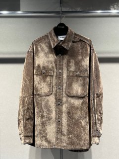 <img class='new_mark_img1' src='https://img.shop-pro.jp/img/new/icons5.gif' style='border:none;display:inline;margin:0px;padding:0px;width:auto;' />HED MAYNERFLOCK DENIM OVERSHIRT (MEDIUM BEIGE)