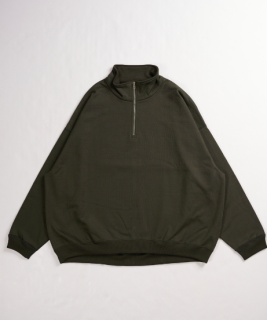 <img class='new_mark_img1' src='https://img.shop-pro.jp/img/new/icons5.gif' style='border:none;display:inline;margin:0px;padding:0px;width:auto;' />MARKAWAREQUARTER ZIP PULLOVER -ORGANIC COTTON HEAVY FLEECE- (DARK OLIVE)