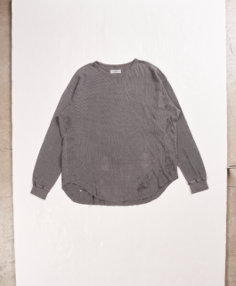 <img class='new_mark_img1' src='https://img.shop-pro.jp/img/new/icons5.gif' style='border:none;display:inline;margin:0px;padding:0px;width:auto;' />markaWAFFLE CREW NECK -30/1 ORGANIC COTTON WAFFLE- (PIGMENT BLACK)