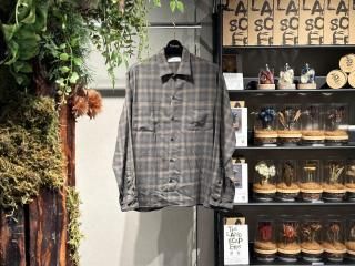 <img class='new_mark_img1' src='https://img.shop-pro.jp/img/new/icons5.gif' style='border:none;display:inline;margin:0px;padding:0px;width:auto;' />markaDOUBLE POCKET OPEN COLLAR L/S SHIRT -SUPER 140s 2/96 WOOL VIYELLA- (GRAY CHECK)
