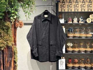 <img class='new_mark_img1' src='https://img.shop-pro.jp/img/new/icons5.gif' style='border:none;display:inline;margin:0px;padding:0px;width:auto;' />YOKO SAKAMOTOSUIT SHIRT -SOFT TWIST GABARDINE- (BLACK)